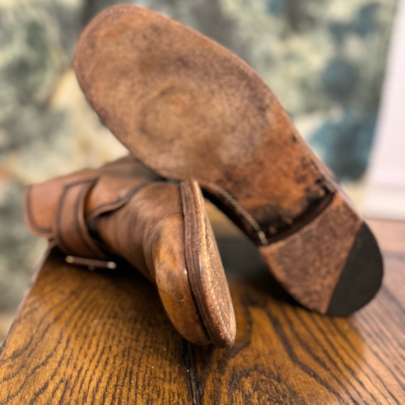 Florsheim Imperial Mens Buckle Ankle Boots Leather Dress Shoes Brown Size 9.5D - Picture 11 of 14